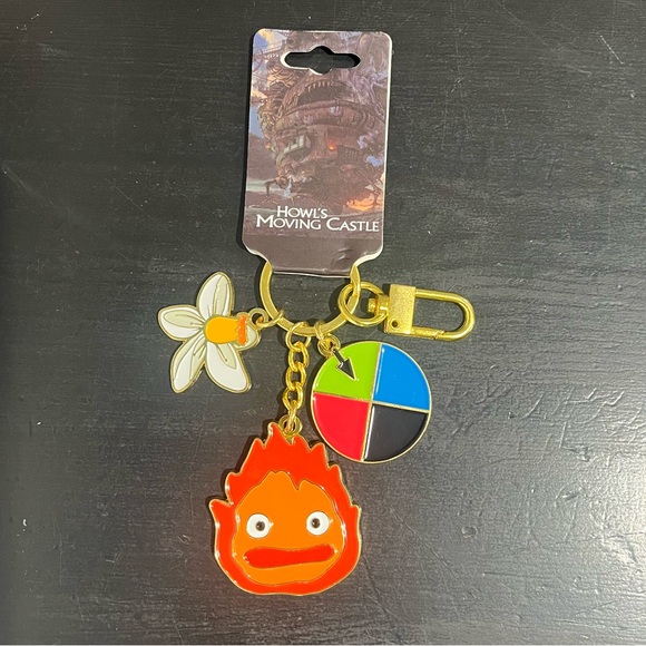 Studio Ghibli Howl's Moving Castle Calcifer Charm Keychain - Picture 2 of 5